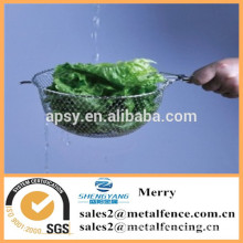 round stainless steel mini deep frying basket with long handle